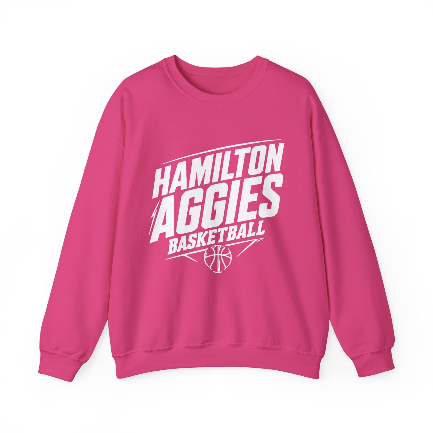 Adult Crewneck Sweatshirt \ Hamilton Aggies Basketball \ HABK2