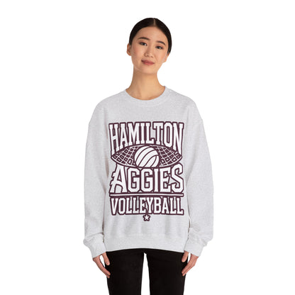 Adult Crewneck Sweatshirt \ Hamilton Aggies Volleyball \ HAV2