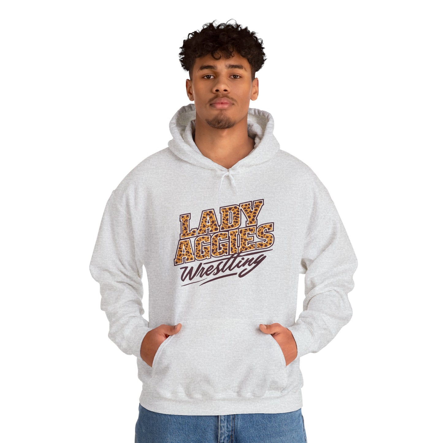 Adult Hoodie Sweatshirt \ Hamilton Aggies Wrestling \ HAWG3