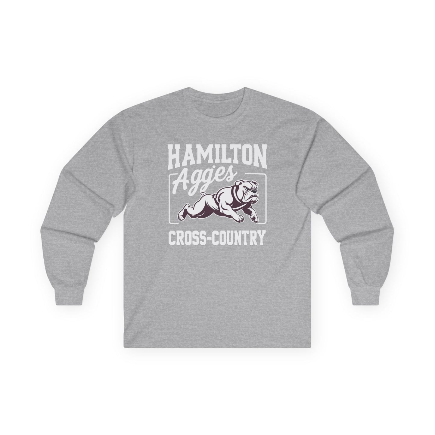 Adult Long Sleeve Tee \ Hamilton Aggies Cross-Country \ HCC2