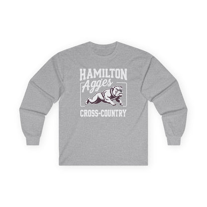 Adult Long Sleeve Tee \ Hamilton Aggies Cross-Country \ HCC2