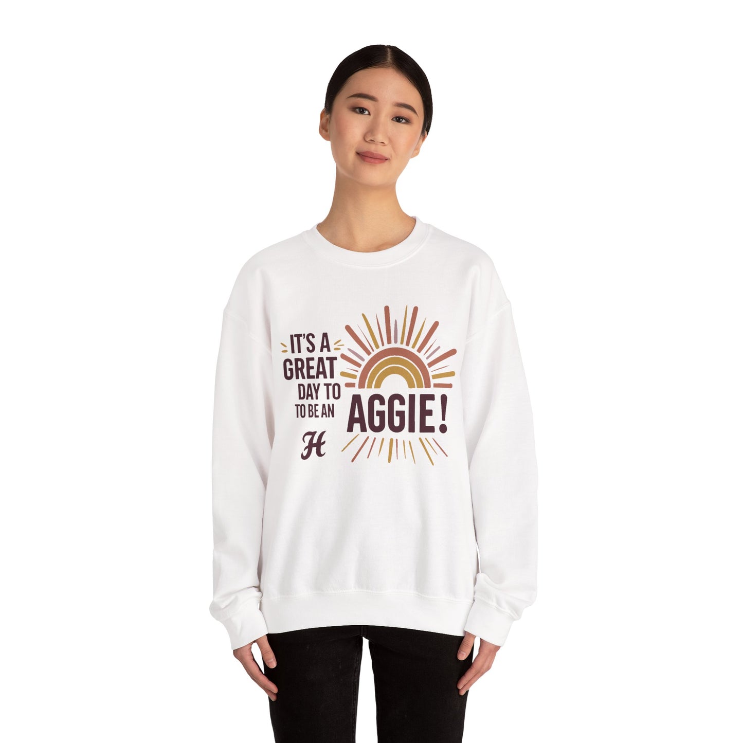 Adult Crewneck Sweatshirt \ It's a Great Day to be an Aggie! \ GDA1
