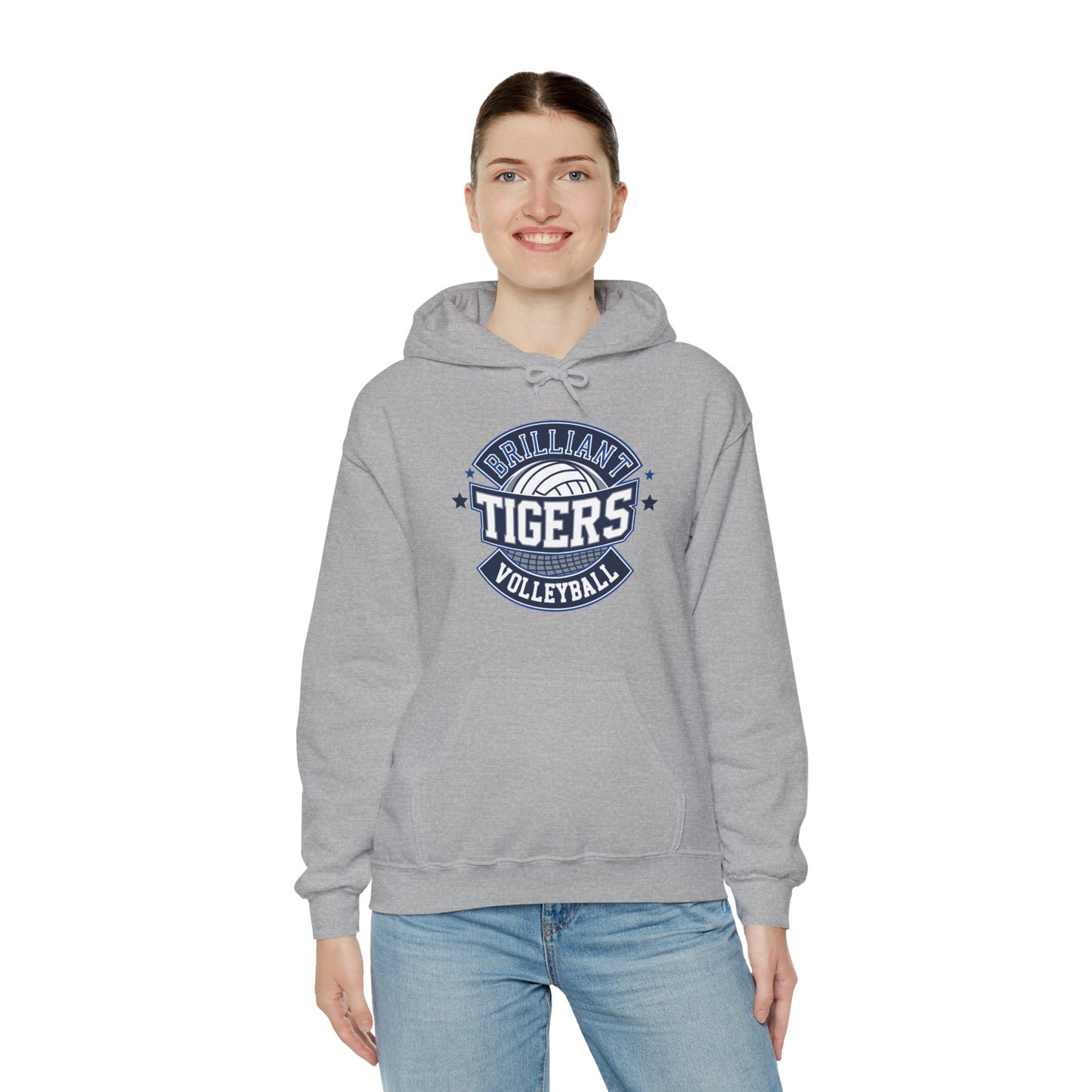 Adult Hoodie Sweatshirt \ Brilliant Tigers Volleyball \ BTV1