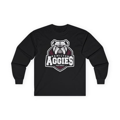 Adult Long Sleeve Tee \ Hamilton Aggies Football \ HAF2