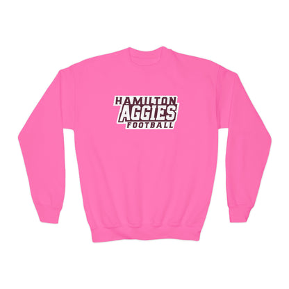 Youth Crewneck Sweatshirt \ Hamilton Aggies Football \ HAF1