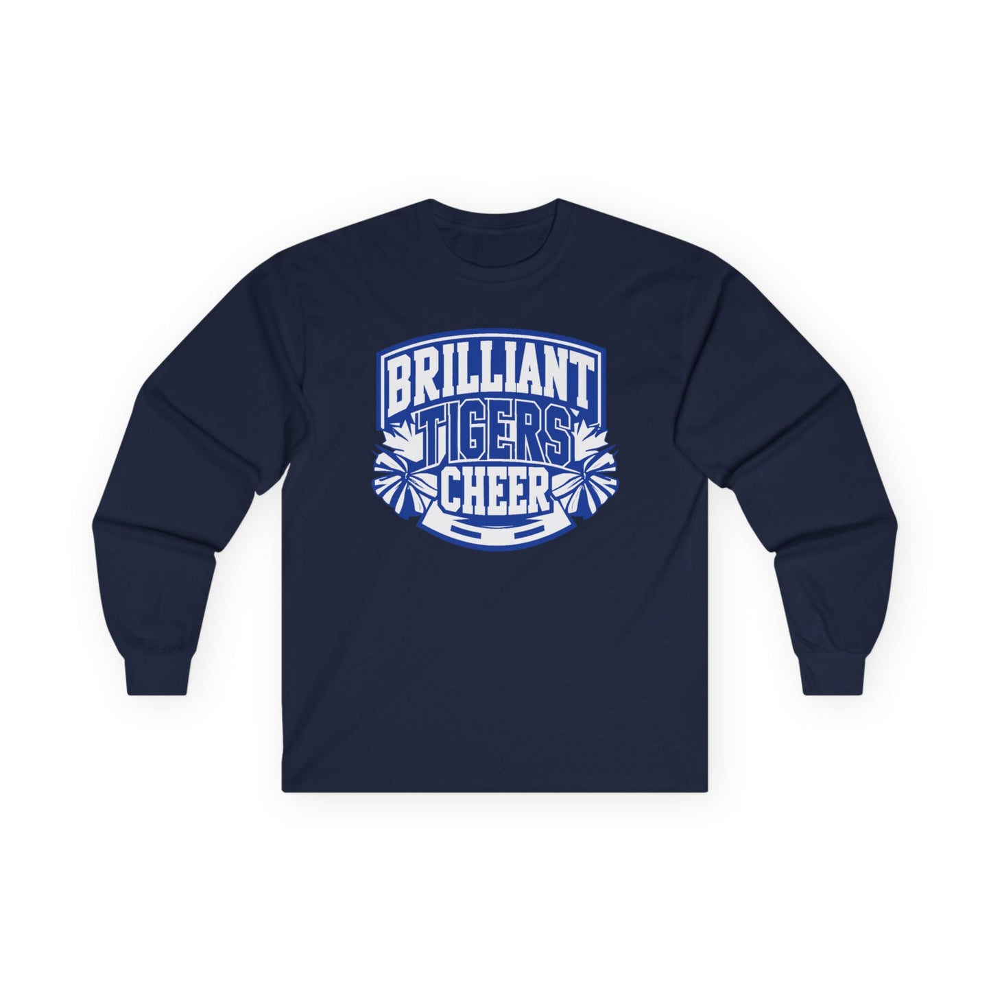 Adult Long Sleeve Tee \ Brilliant Tigers Cheer \ BTC1