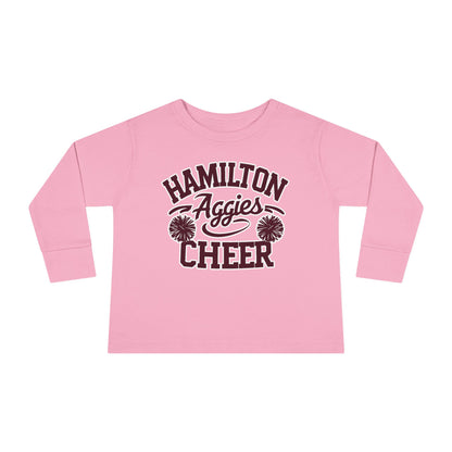 Toddler Long Sleeve Tee \ Hamilton Aggies Cheer \ Style HAC2