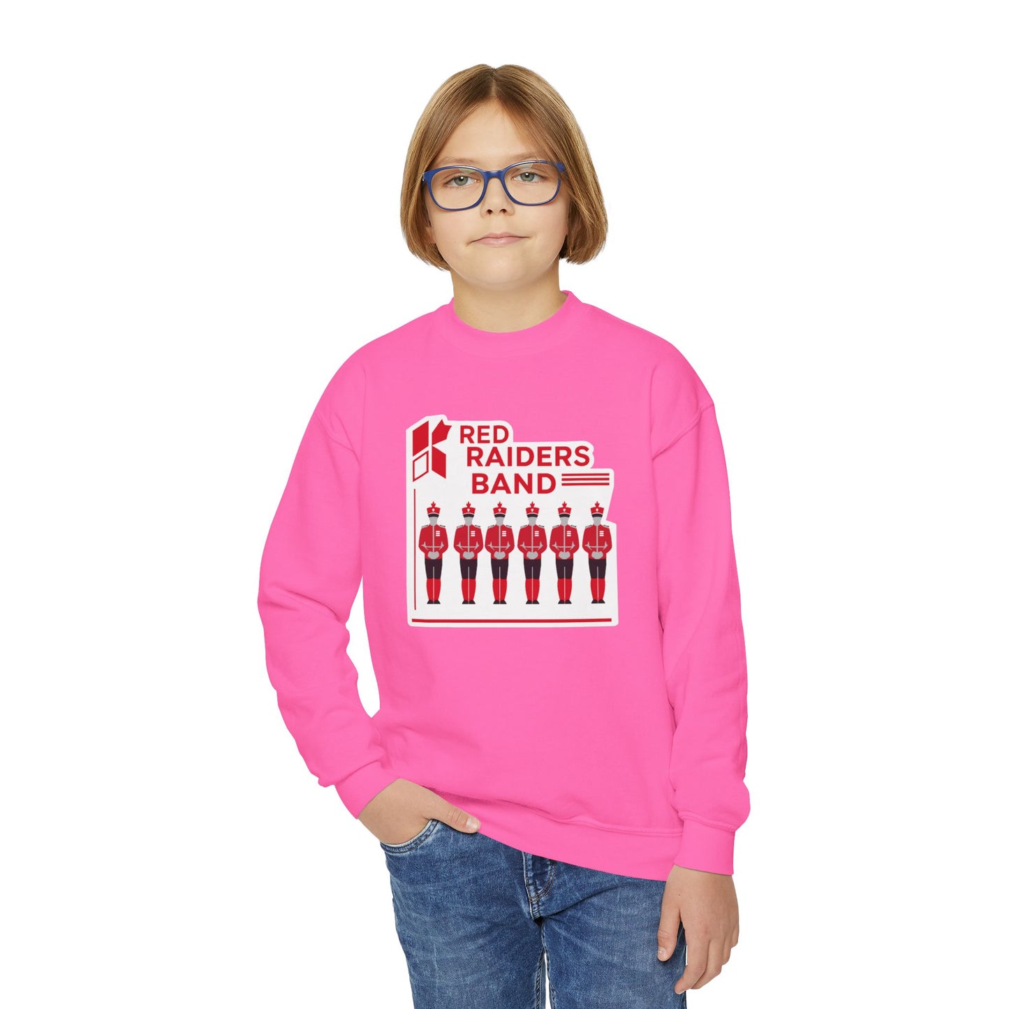 Youth Crewneck Sweatshirt \ Marion County Red Raiders Band \ MCB1