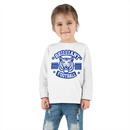 Toddler Long Sleeve Tee \ Brilliant Tigers Football \ BTF2