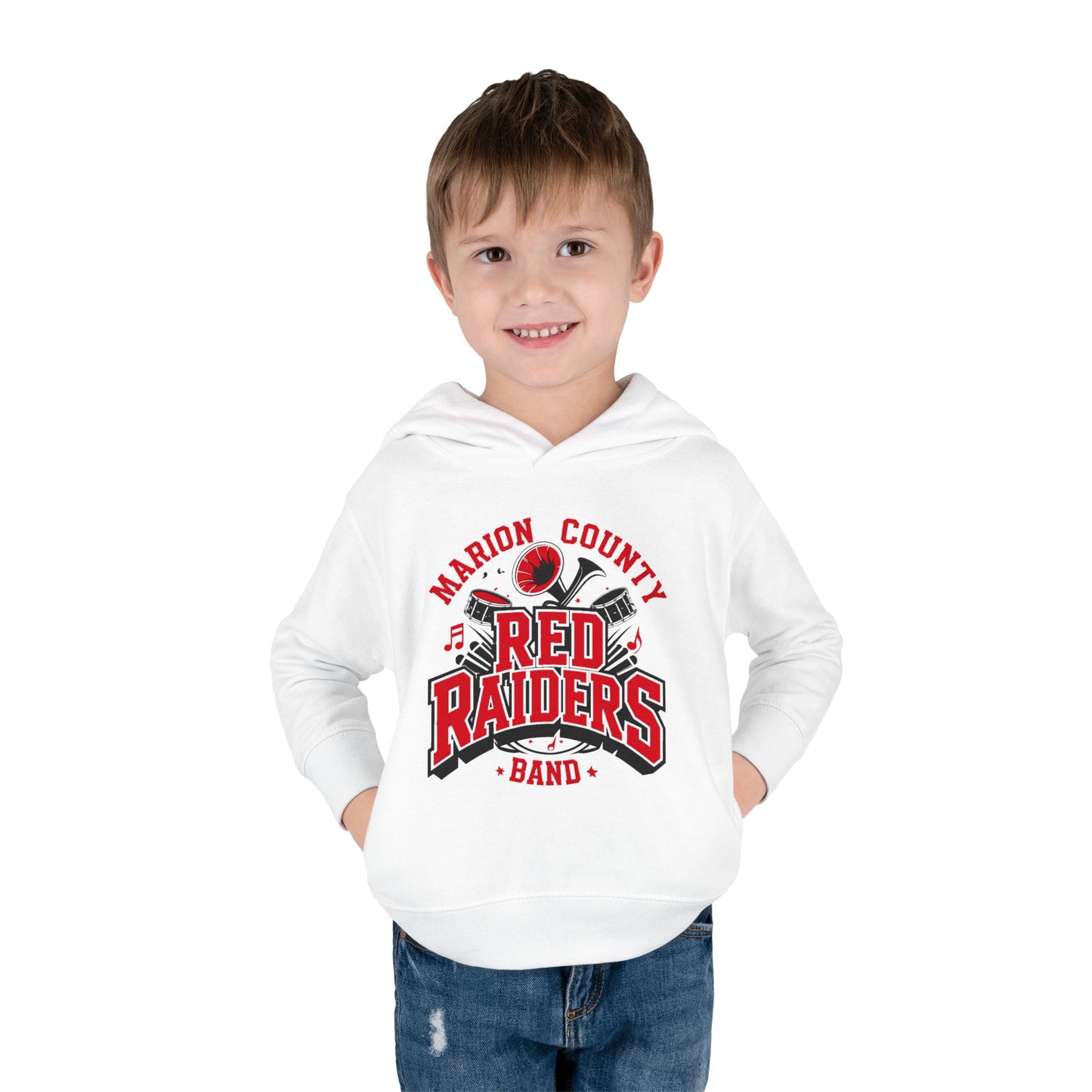 Toddler Hoodie Sweatshirt \ Marion County Red Raiders Band \ MCB2