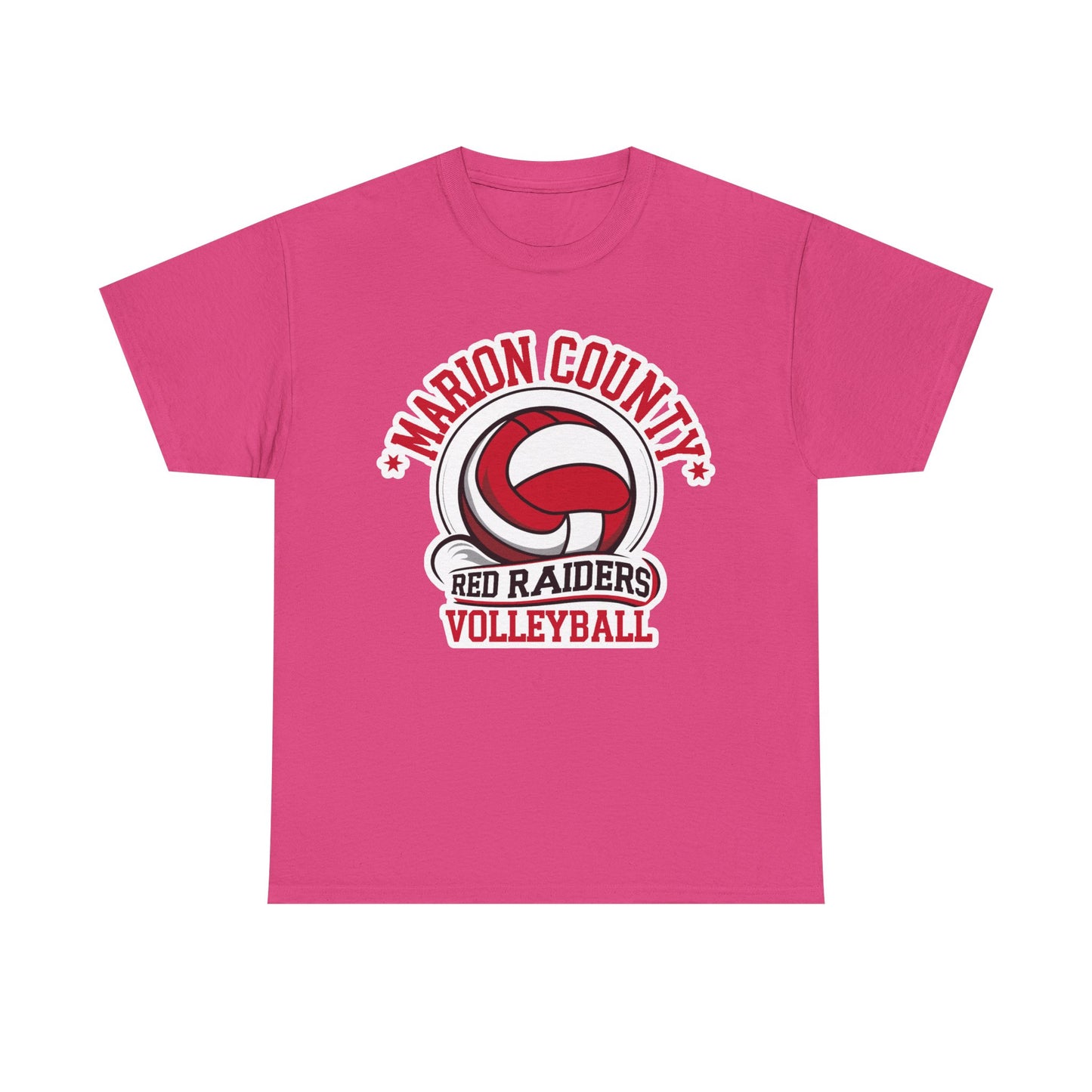 Adult Tee \ Marion County Red Raiders Volleyball \ MCV1
