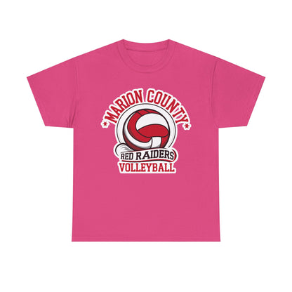 Adult Tee \ Marion County Red Raiders Volleyball \ MCV1