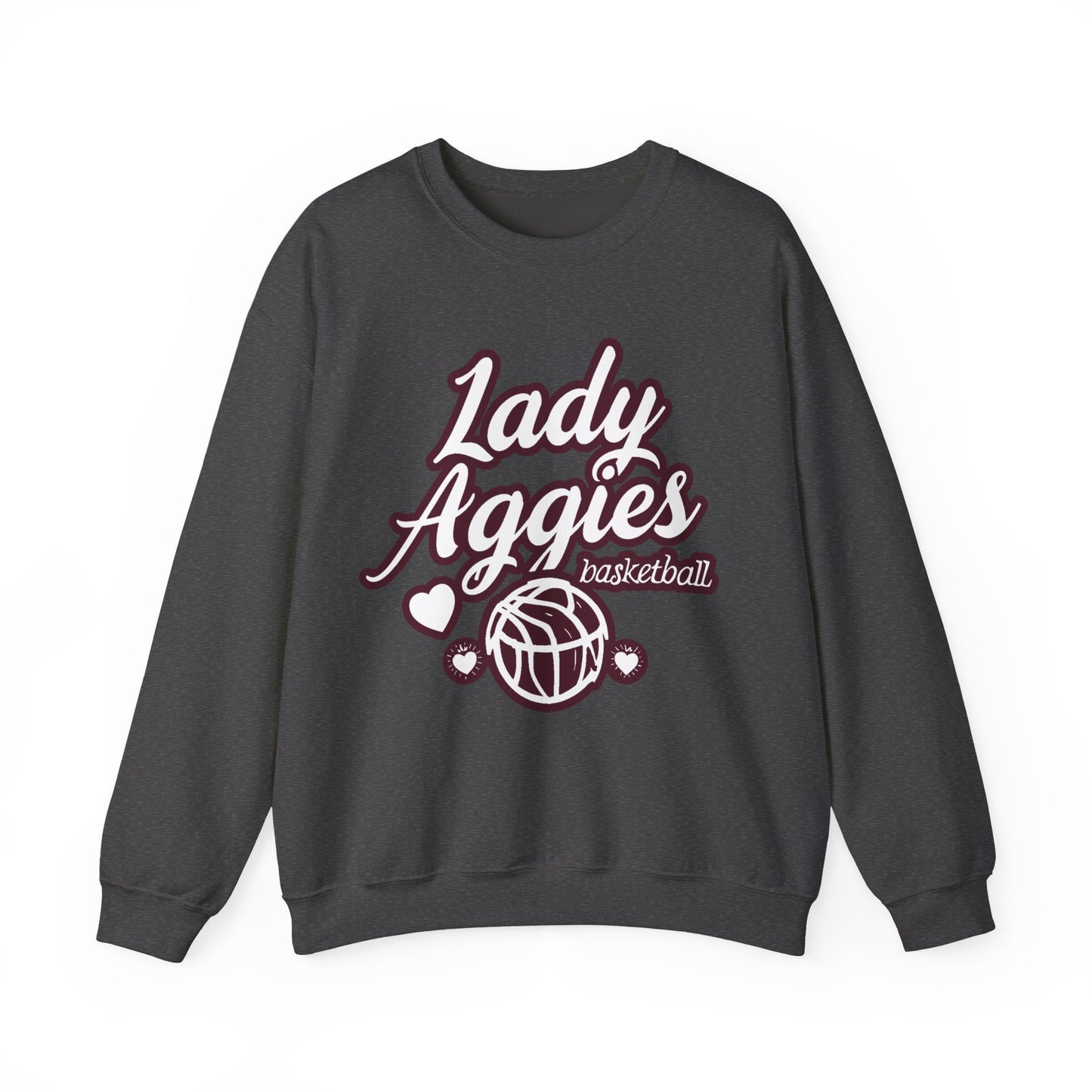 Adult Crewneck Sweatshirt \ Hamilton Aggies Basketball \ HABBG2