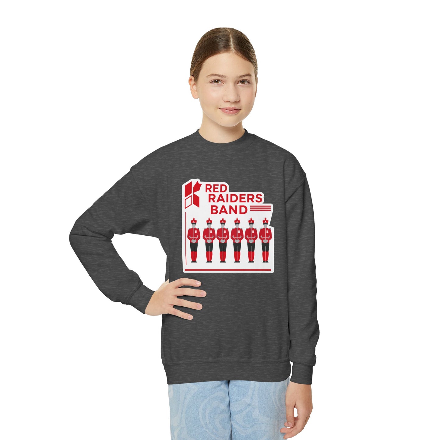 Youth Crewneck Sweatshirt \ Marion County Red Raiders Band \ MCB1