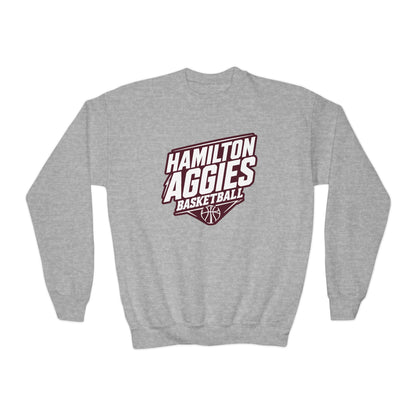 Youth Crewneck Sweatshirt \ Hamilton Aggies Basketball \ HABB2