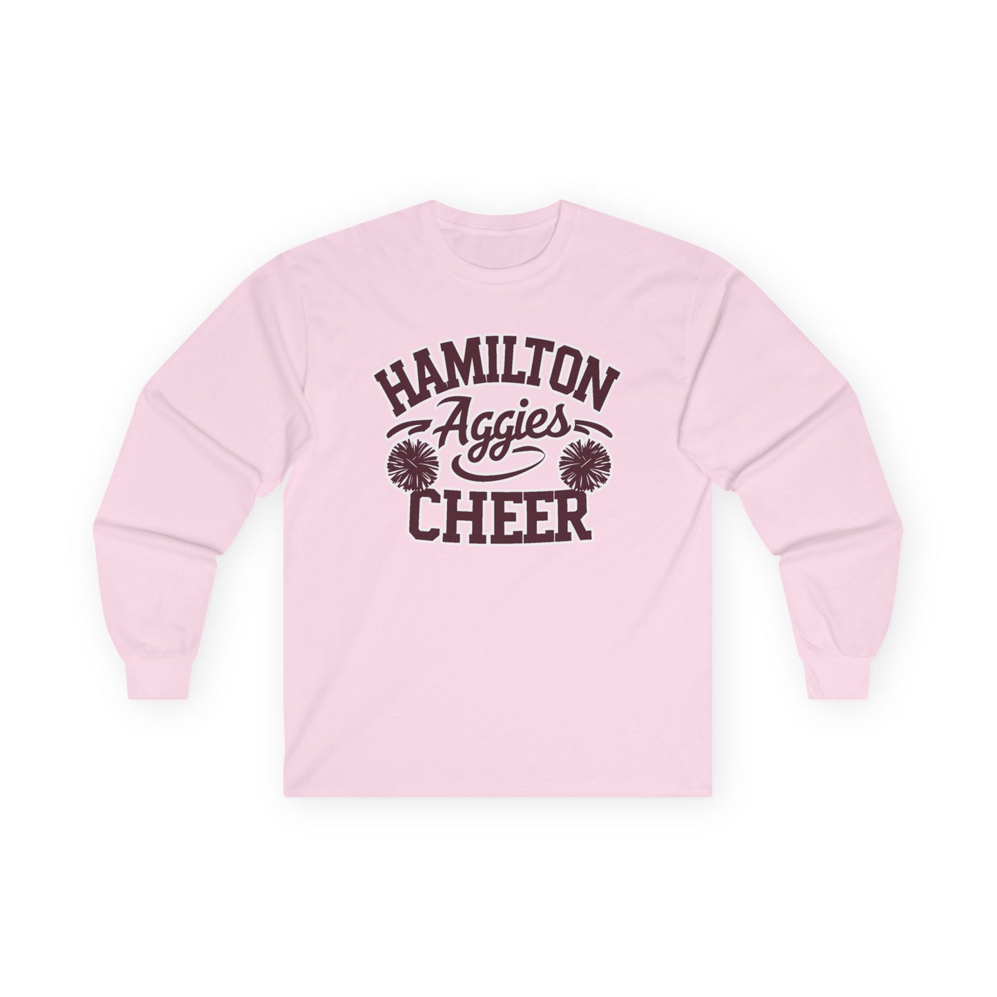 Adult Long Sleeve Tee \ Hamilton Aggies Cheer \ Style HAC2