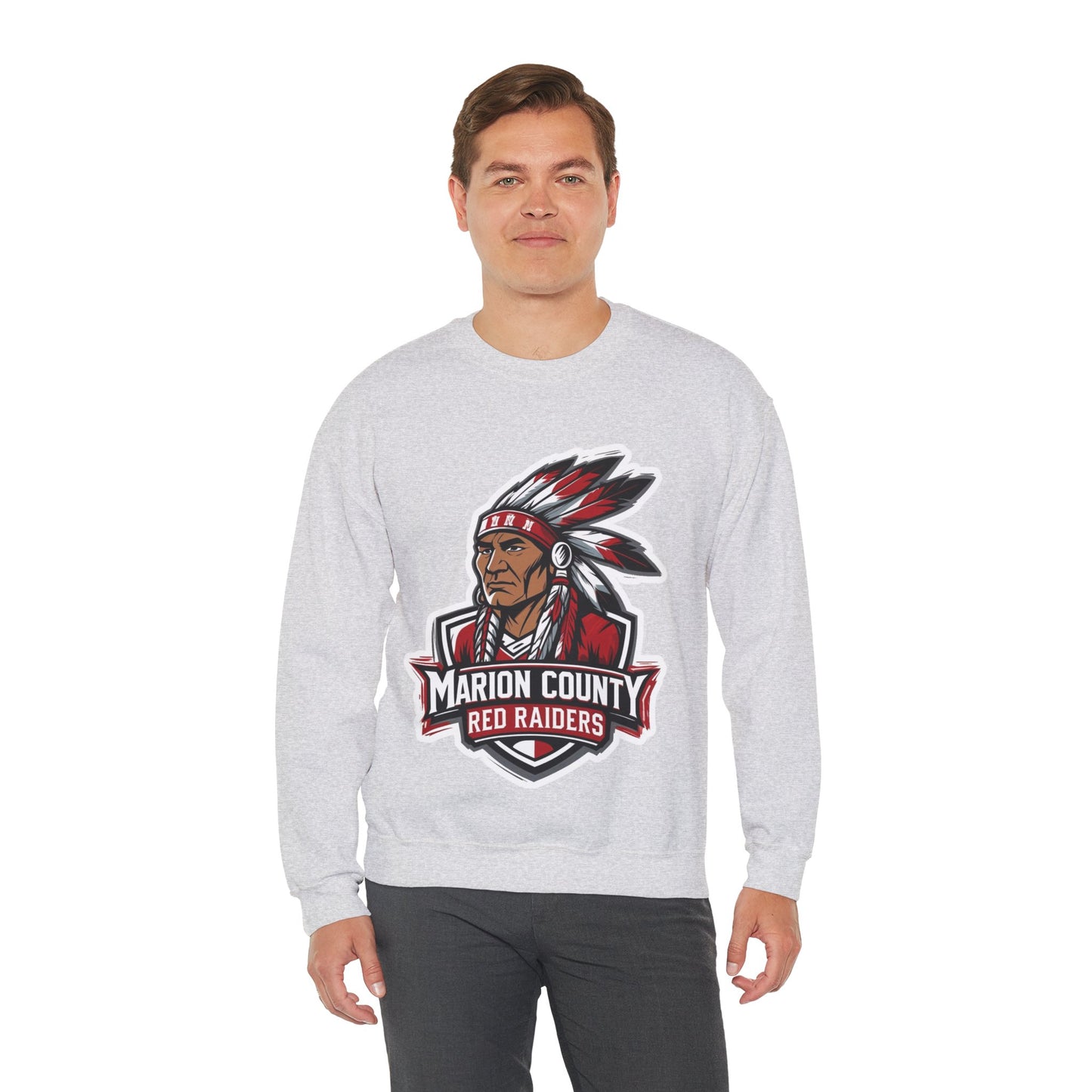 Adult Crewneck Sweatshirt \ Marion County Red Raiders \ MC2
