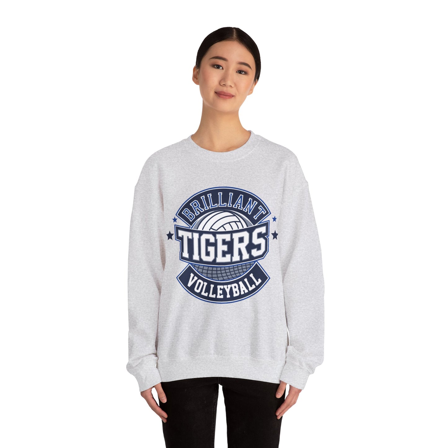 Adult Crewneck Sweatshirt \ Brilliant Tigers Volleyball \ BTV1