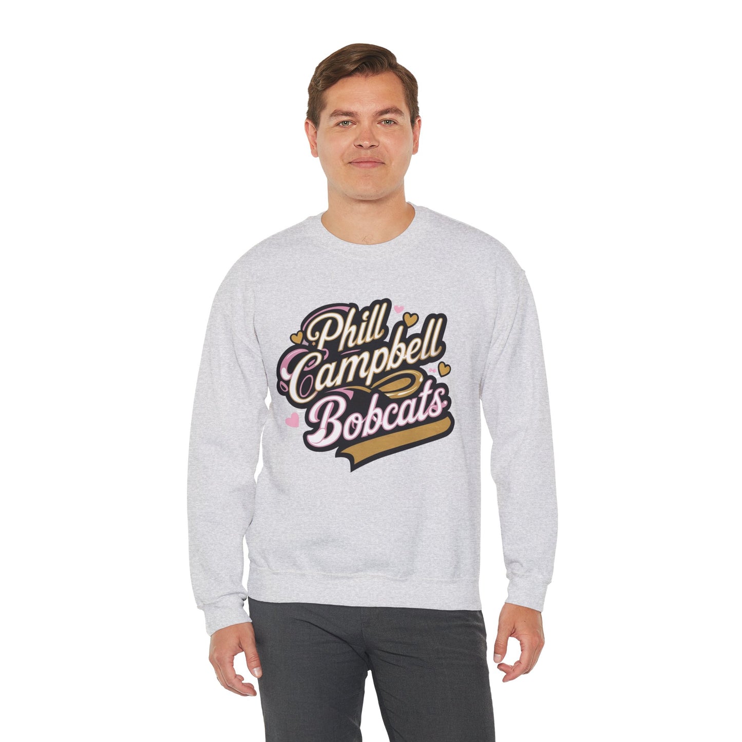 Adult Crewneck Sweatshirt \ Phill Campbell Bobcats \ PCBG1