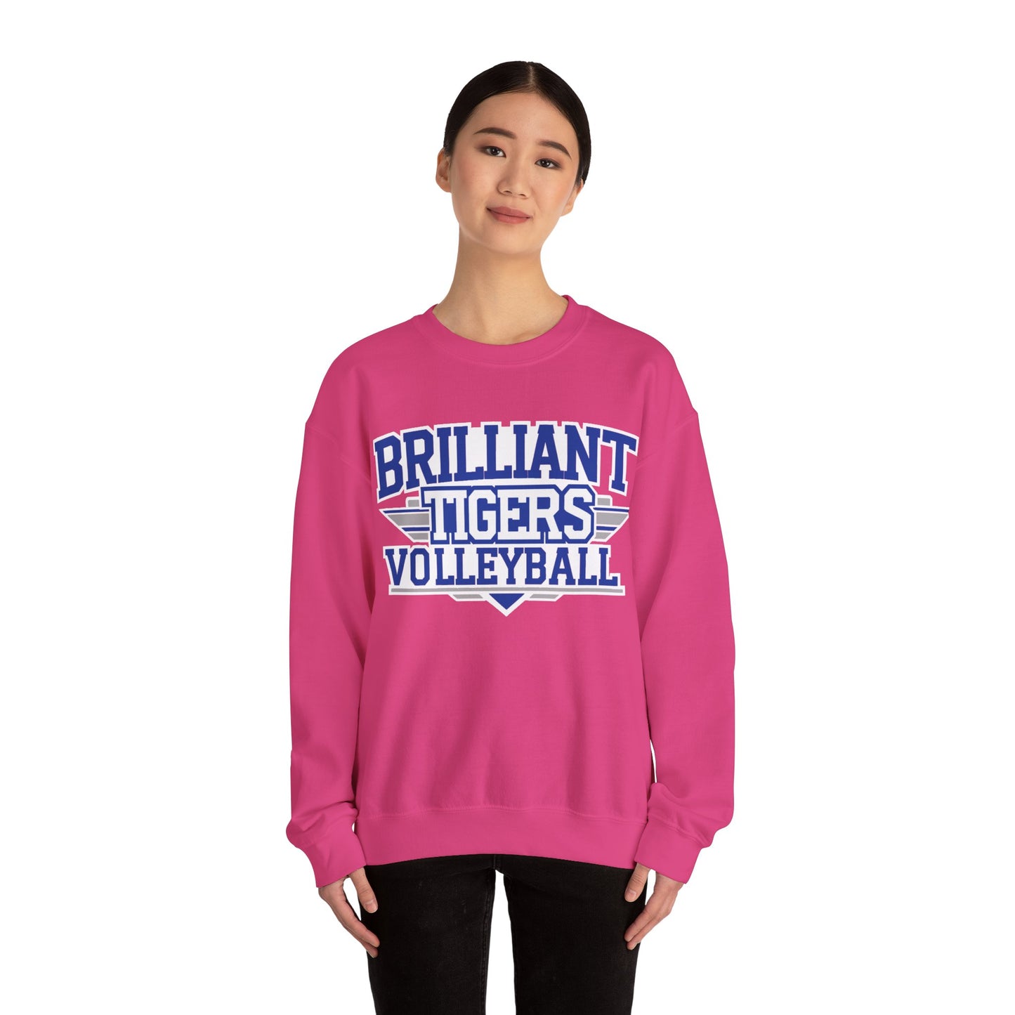 Adult Crewneck Sweatshirt \ Brilliant Tigers Volleyball \ BTV2