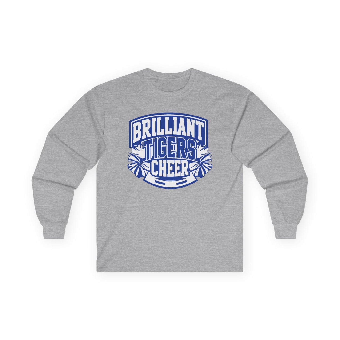 Adult Long Sleeve Tee \ Brilliant Tigers Cheer \ BTC1