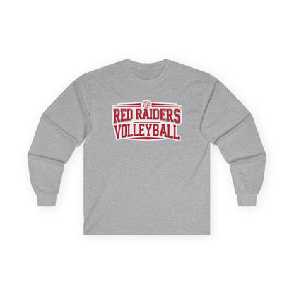 Adult Long Sleeve Tee \ Marion County Red Raiders Volleyball \ MCV2
