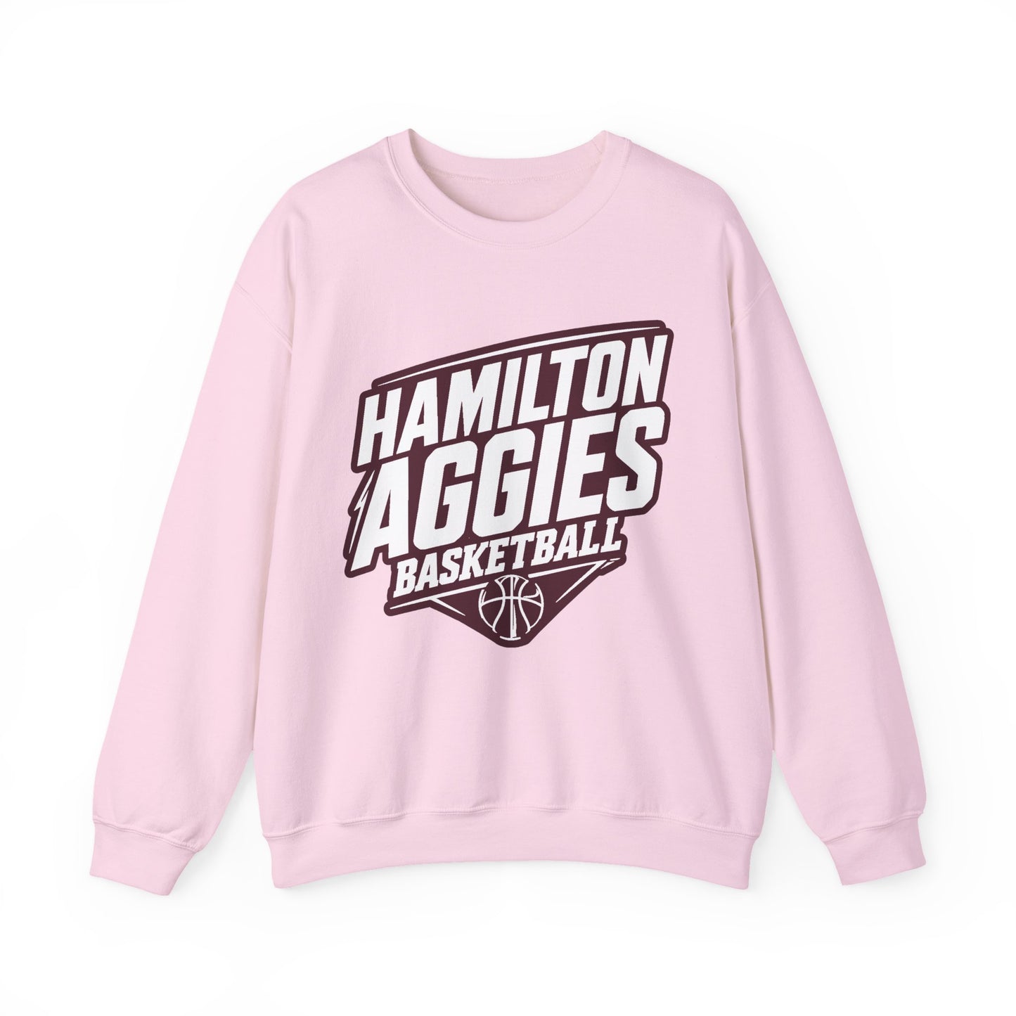 Adult Crewneck Sweatshirt \ Hamilton Aggies Basketball \ HABK2