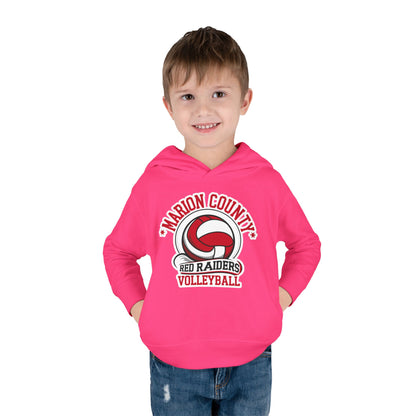 Toddler Hoodie Sweatshirt \ Marion County Red Raiders Volleyball \ MCV1