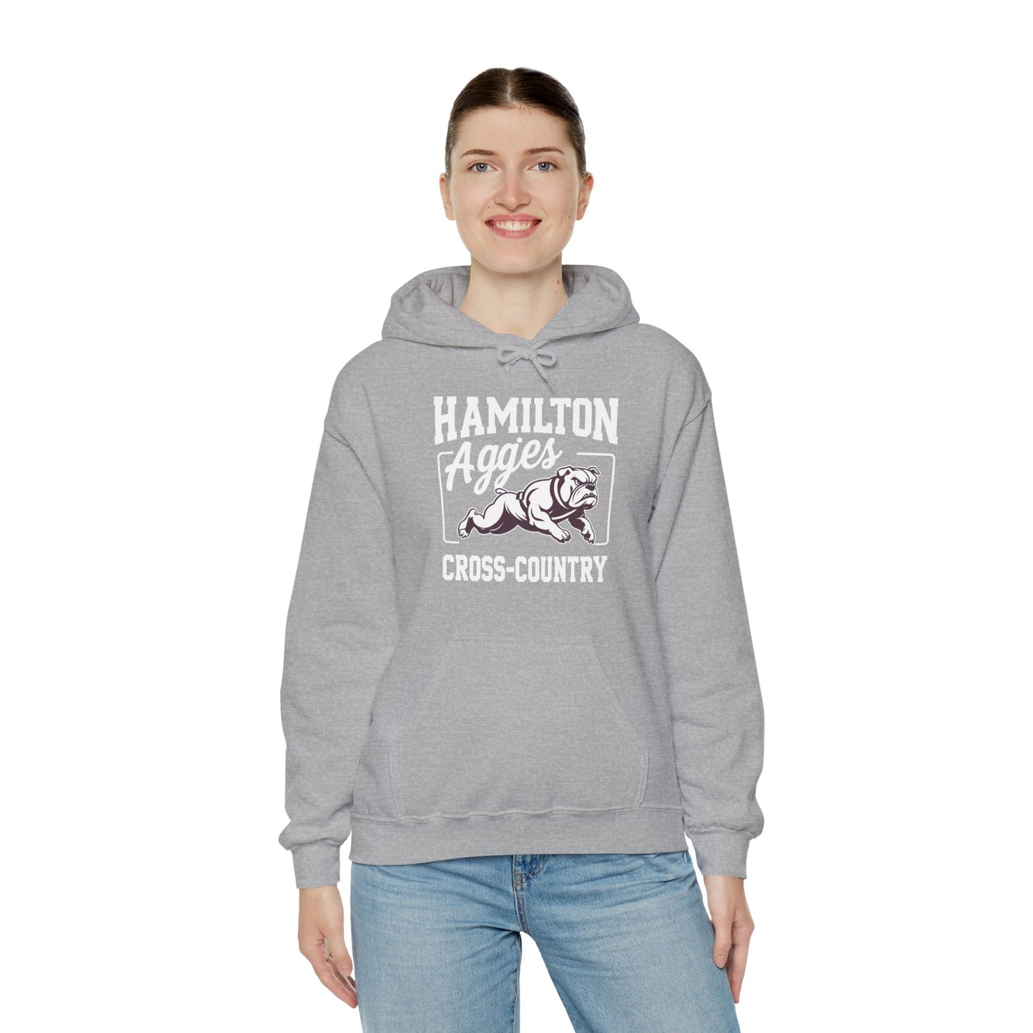 Adult Hoodie Sweatshirt \ Hamilton Aggies Cross-Country \ HCC2