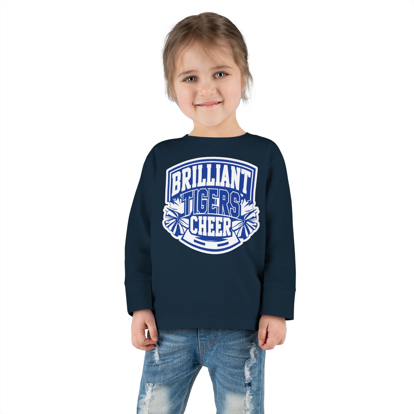 Toddler Long Sleeve Tee \ Brilliant Tigers Cheer \ BTC1