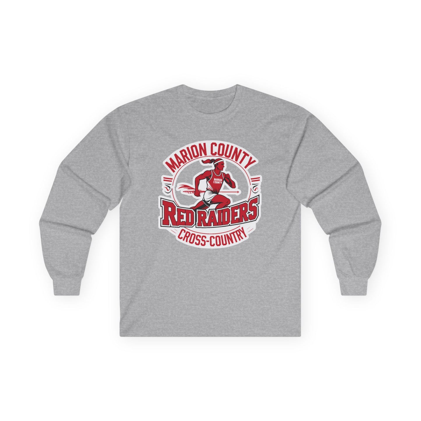 Adult Long Sleeve Tee \ Marion County Red Raiders Cross-Country \ MCCC2