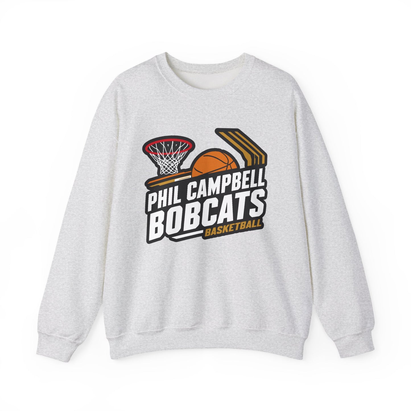 Adult Crewneck Sweatshirt \ Phil Campbell Bobcats Basketball \ PCBBK1