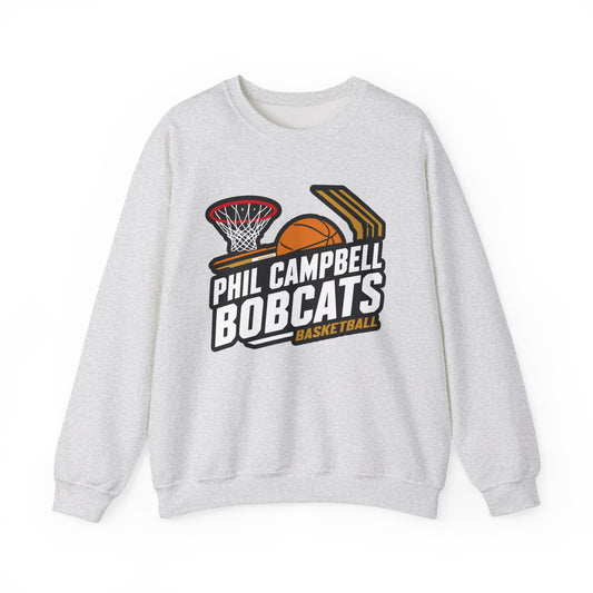Adult Crewneck Sweatshirt \ Phil Campbell Bobcats Basketball \ PCBBK1