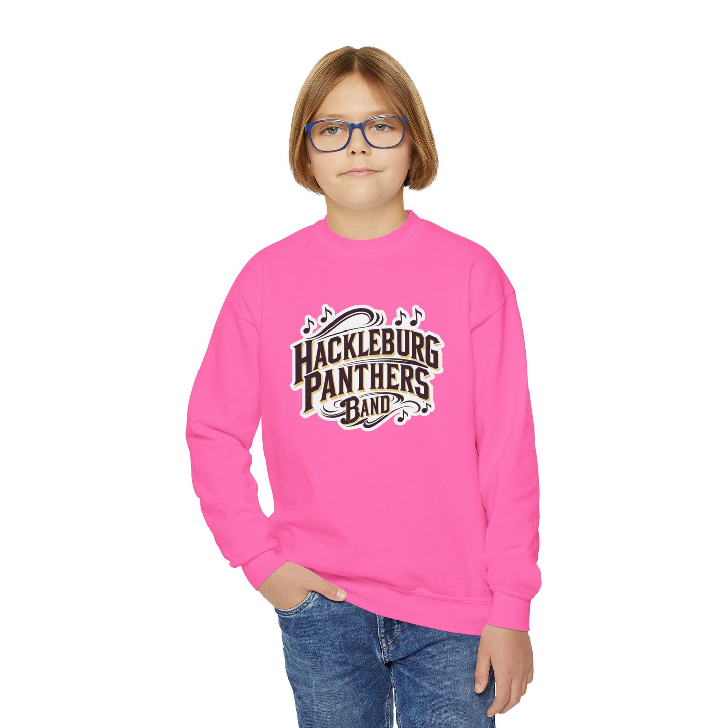 Youth Crewneck Sweatshirt \ Hackleburg Panthers Band \ HPB1