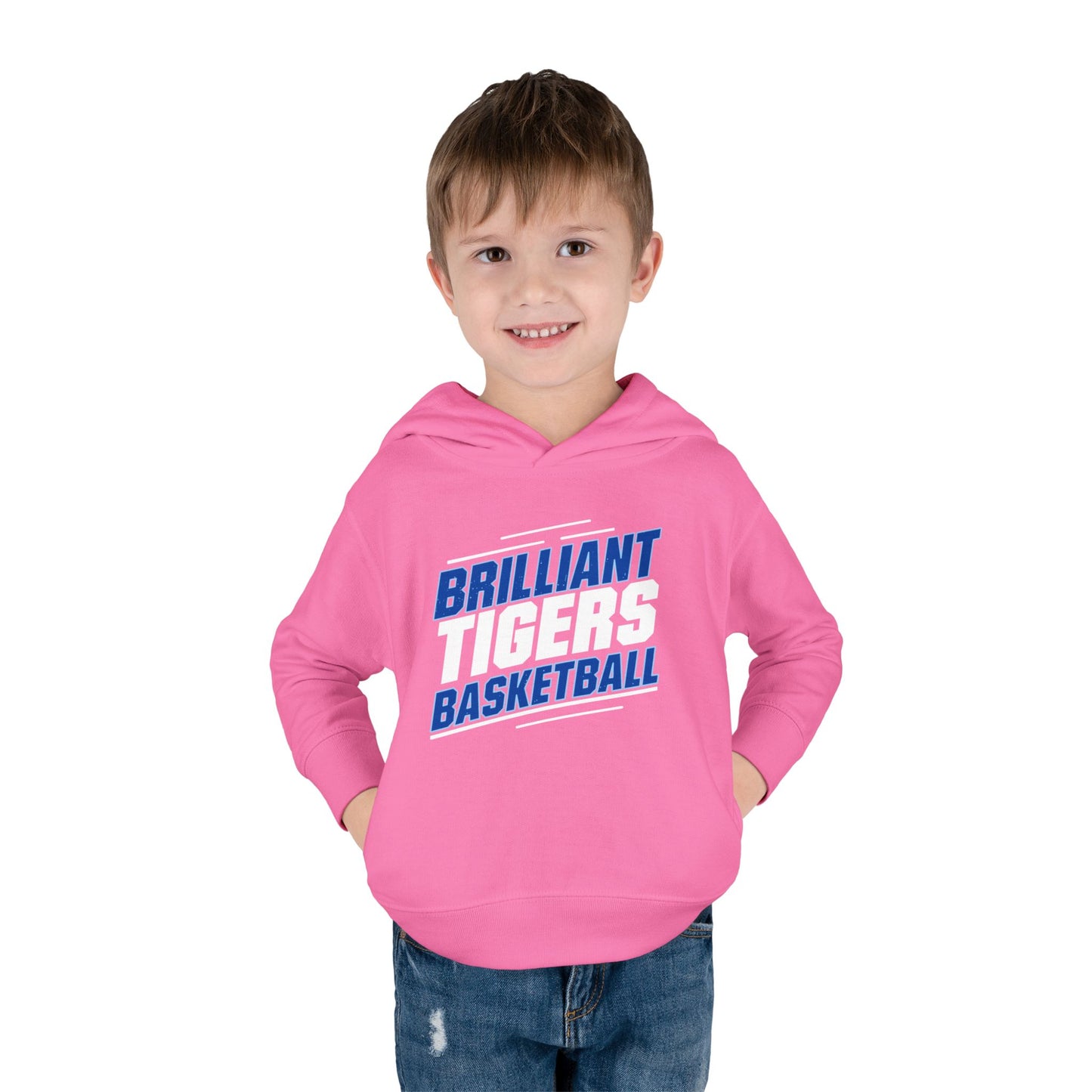 Toddler Hoodie Sweatshirt \ Brilliant Tigers Basketball \ BTBK2