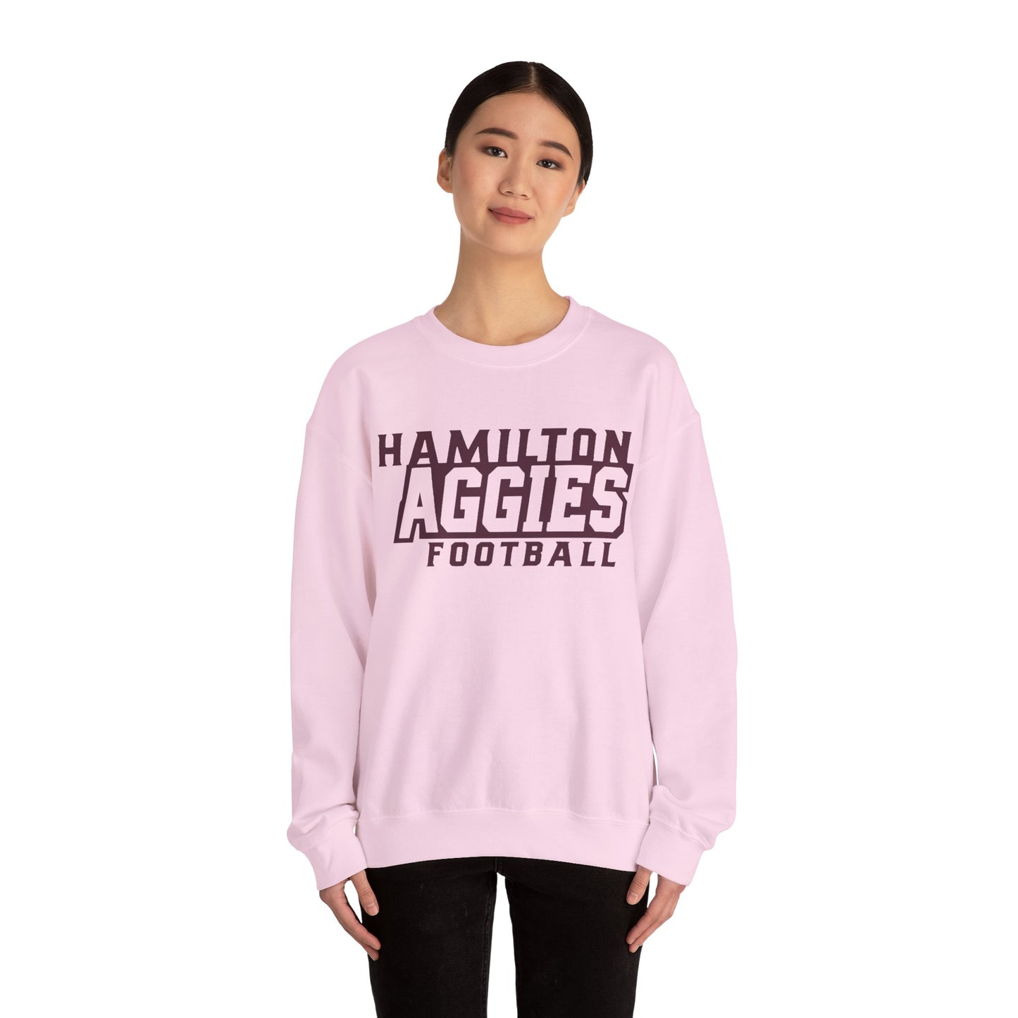Adult Crewneck Sweatshirt \ Hamilton Aggies Football \ HAF1