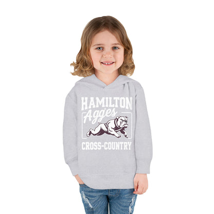 Toddler Hoodie Sweatshirt \ Hamilton Aggies Cross-Country \ HCC2