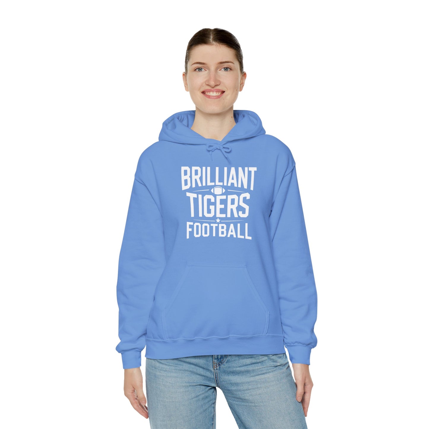Adult Hoodie Sweatshirt \ Brilliant Tigers Football \ BTF1