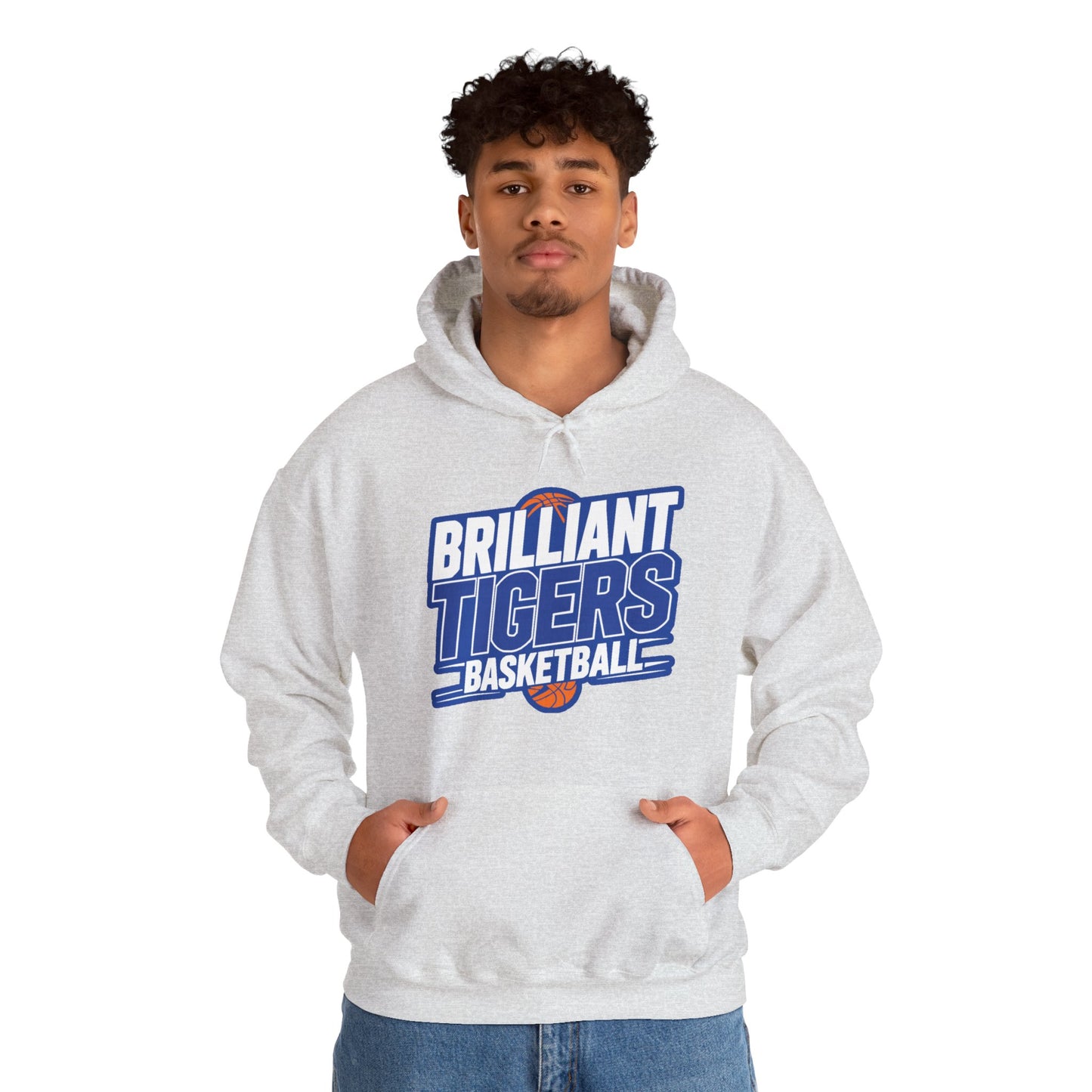 Adult Hoodie Sweatshirt \ Brilliant Tigers Basketball \ BTBK1