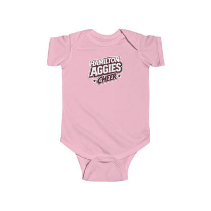 Short Sleeve Baby Bodysuit \ Hamilton Aggies Cheer \ HAC1