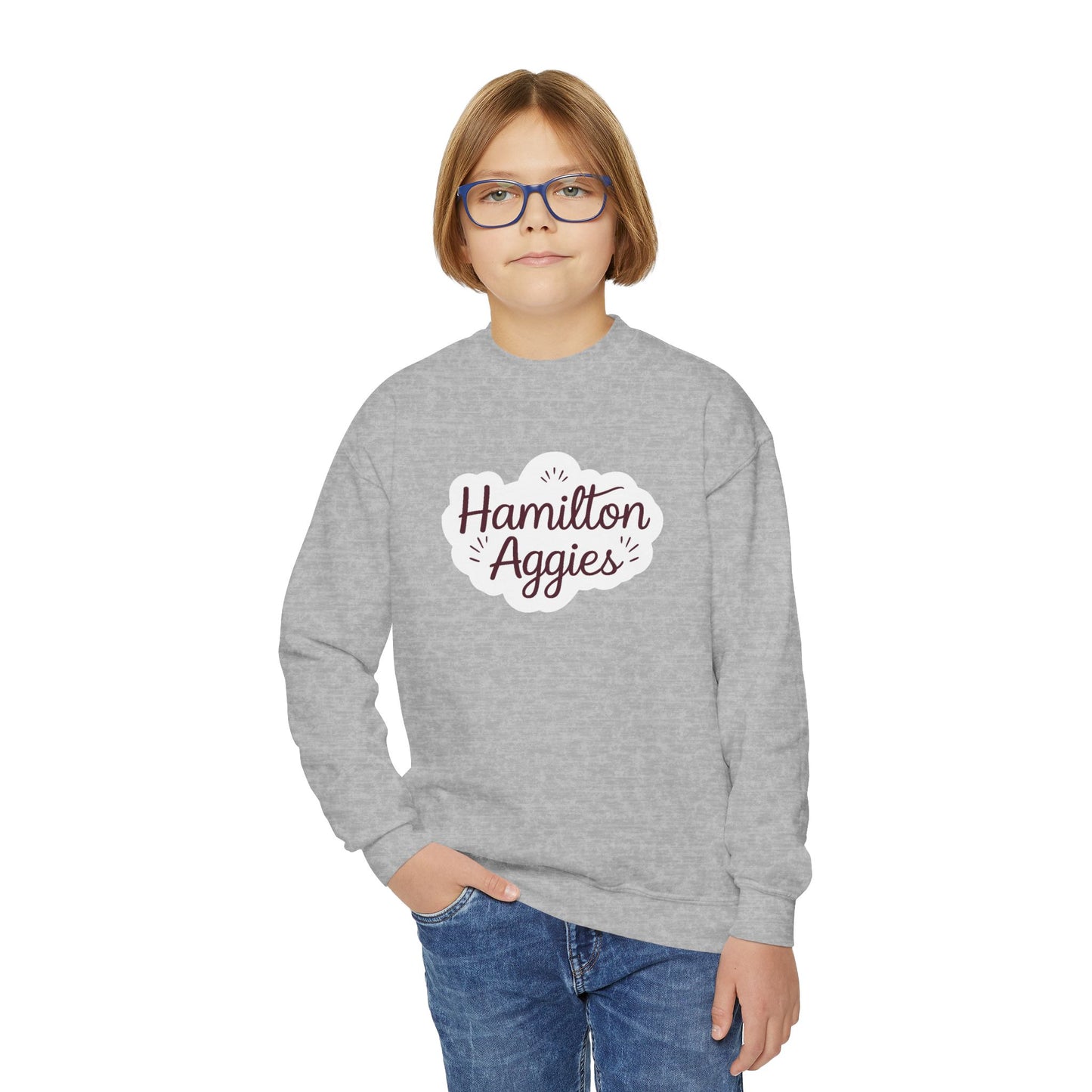 Youth Crewneck Sweatshirt \ Hamilton Aggies \ HAG1
