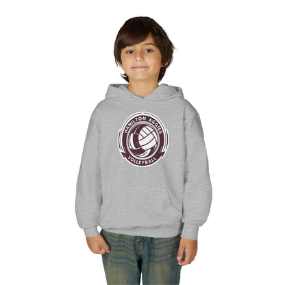 Youth Hoodie Sweatshirt \ Hamilton Aggies Volleyball \ HAV1