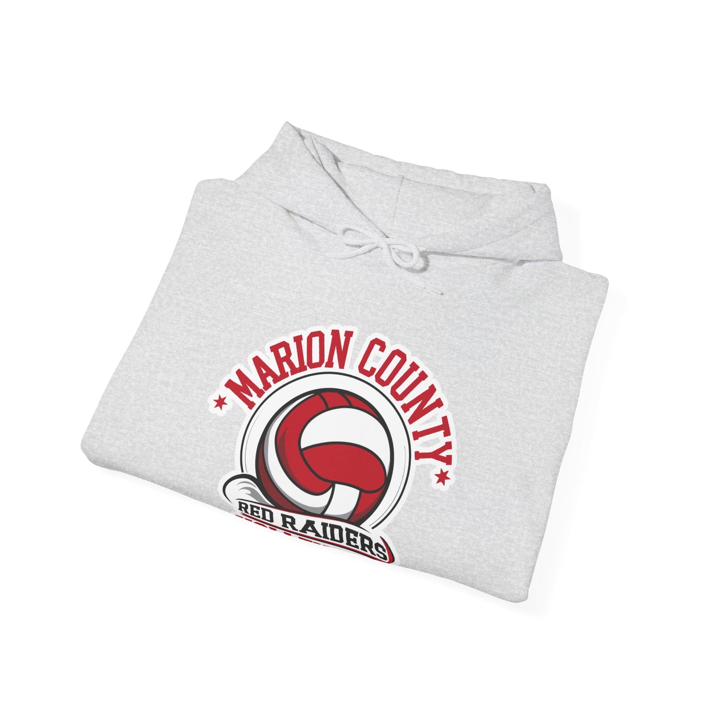 Adult Hoodie Sweatshirt \ Marion County Red Raiders Volleyball \ MCV1