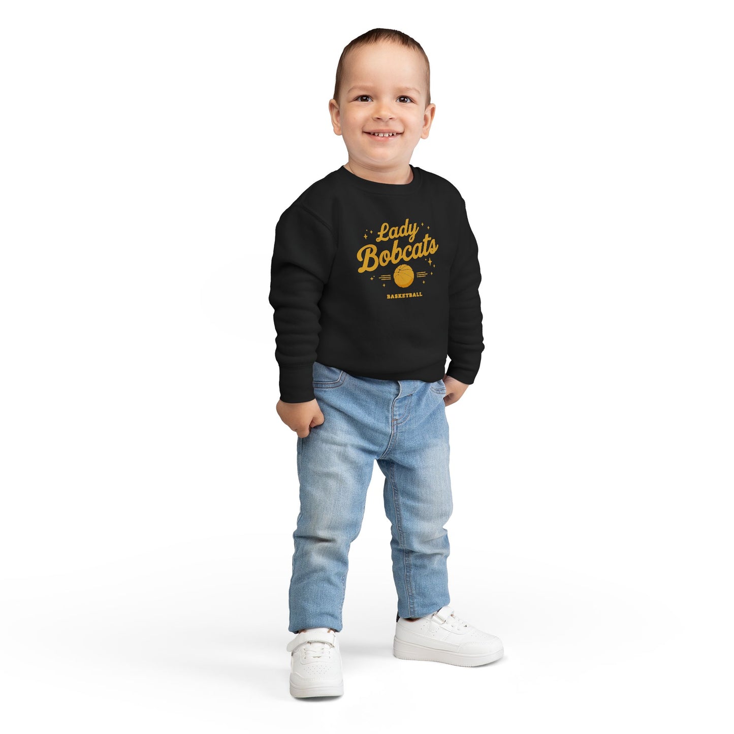 Toddler Crewneck Sweatshirt \ Phil Campbell Bobcats Basketball \ PCBBKG2