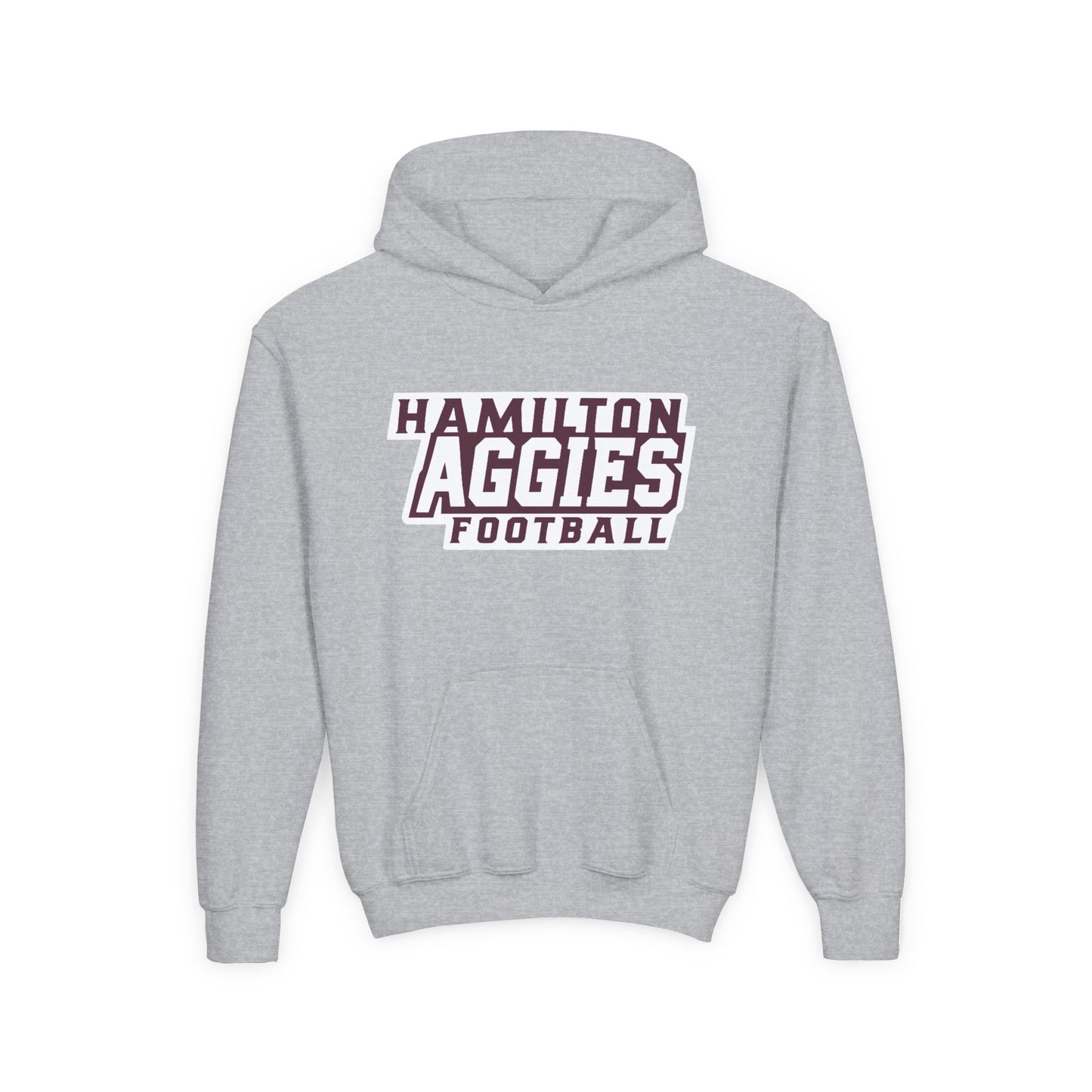 Youth Hoodie Sweatshirt \ Hamilton Aggies Football \ HAF1