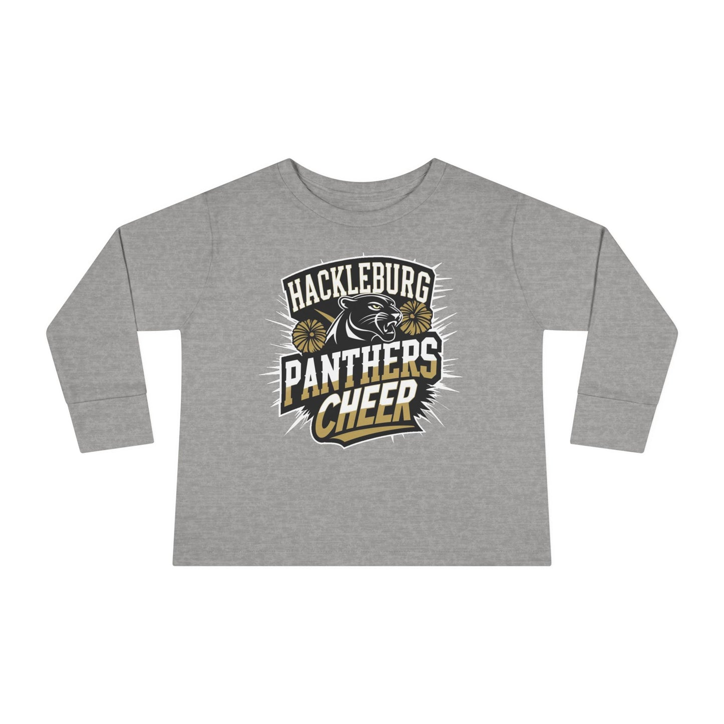 Toddler Long Sleeve Tee \ Hackleburg Panthers Cheer \ HPC1
