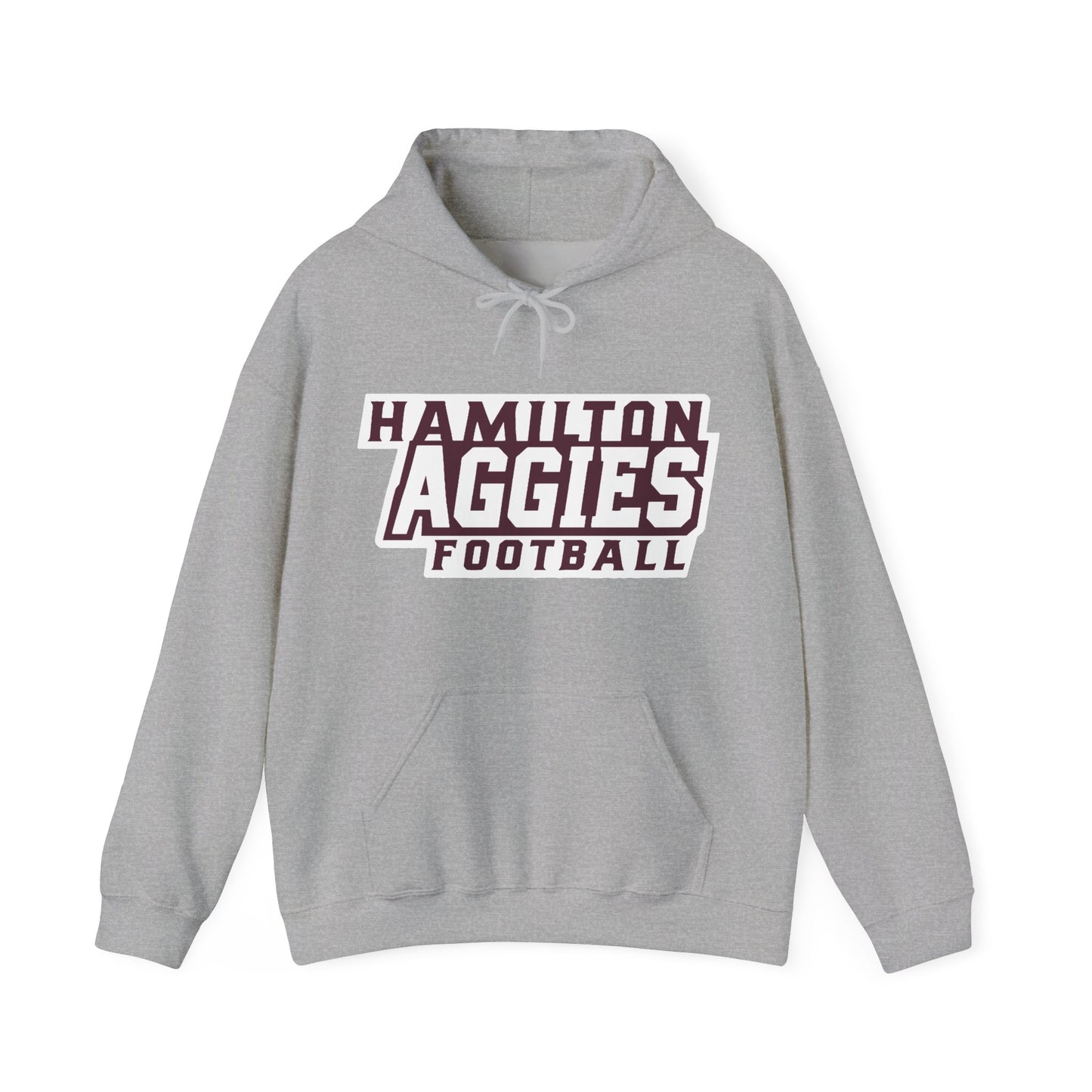 Adult Hoodie Sweatshirt \ Hamilton Aggies Football \ HAF1