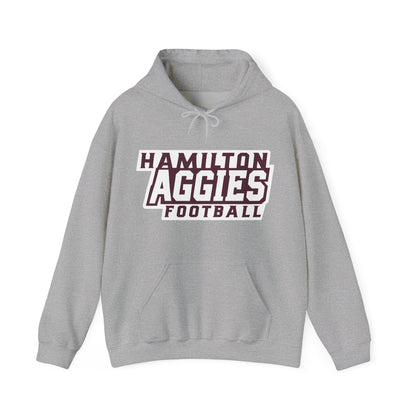 Adult Hoodie Sweatshirt \ Hamilton Aggies Football \ HAF1