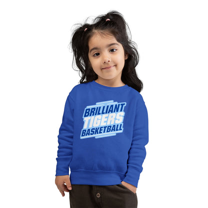 Toddler Crewneck Sweatshirt \ Brilliant Tigers Basketball \ BTBK2