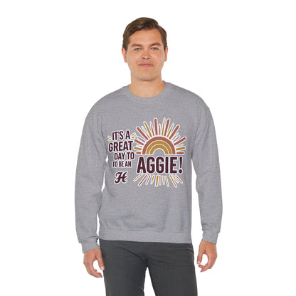Adult Crewneck Sweatshirt \ It's a Great Day to be an Aggie! \ GDA1